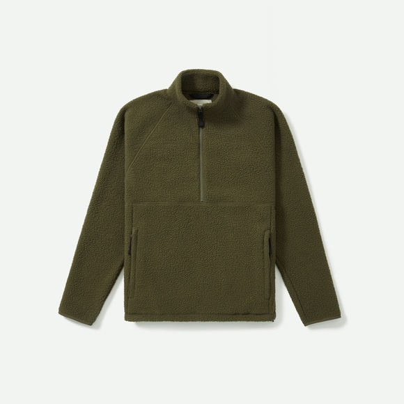 Men’s Everlane ReNew Fleece Half Zip in Dark Forest Small - Picture 4 of 4